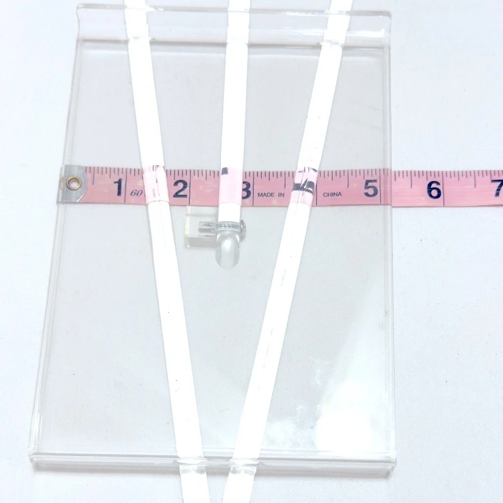 CONTAINER STORE 5”x10” Clear Acrylic Picture Frame Easel Stand Holds 5x7 Photo